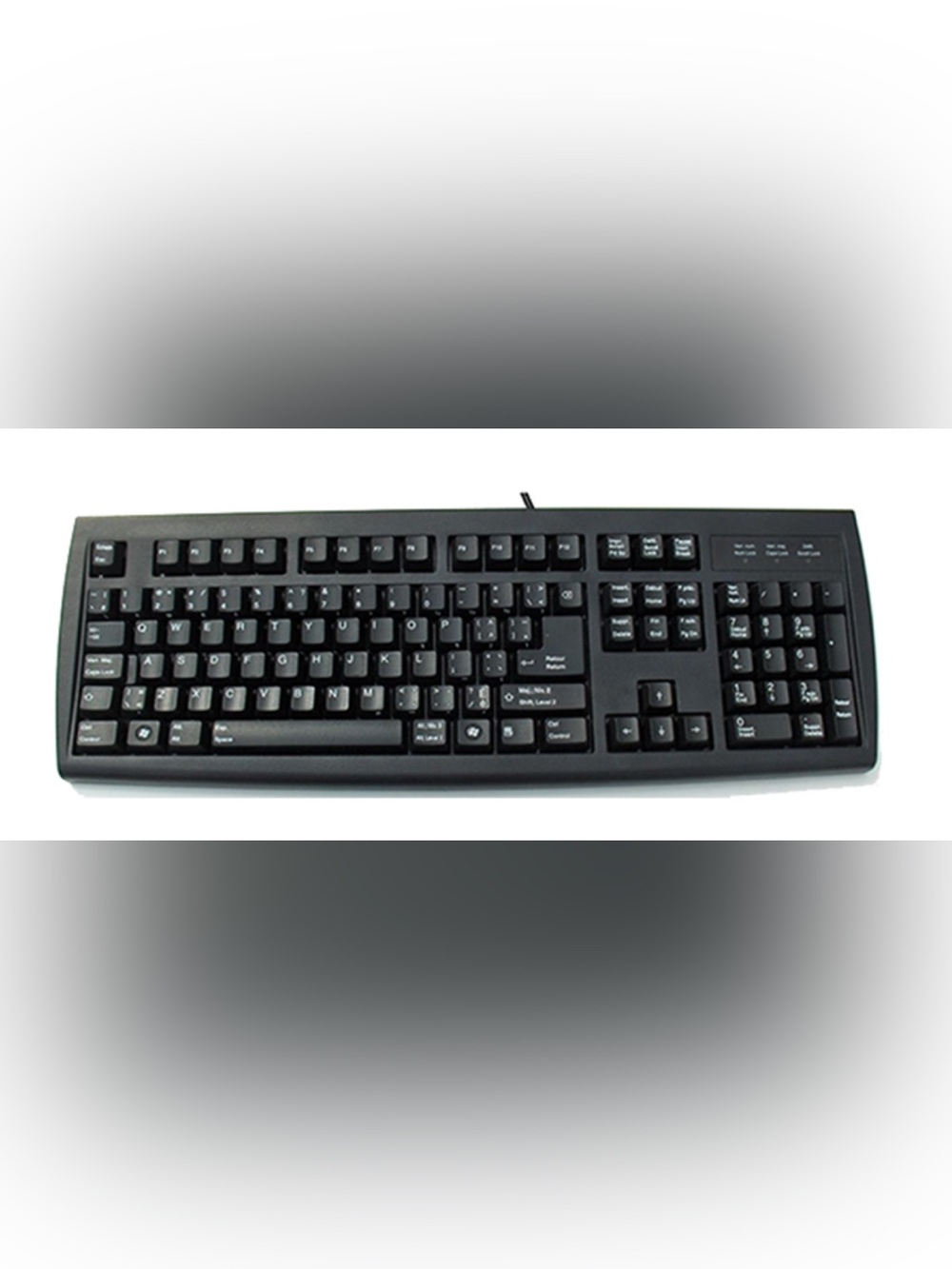 Solidus peripherals Black Wired Full-Size USB Keyboard with Numeric Keypad